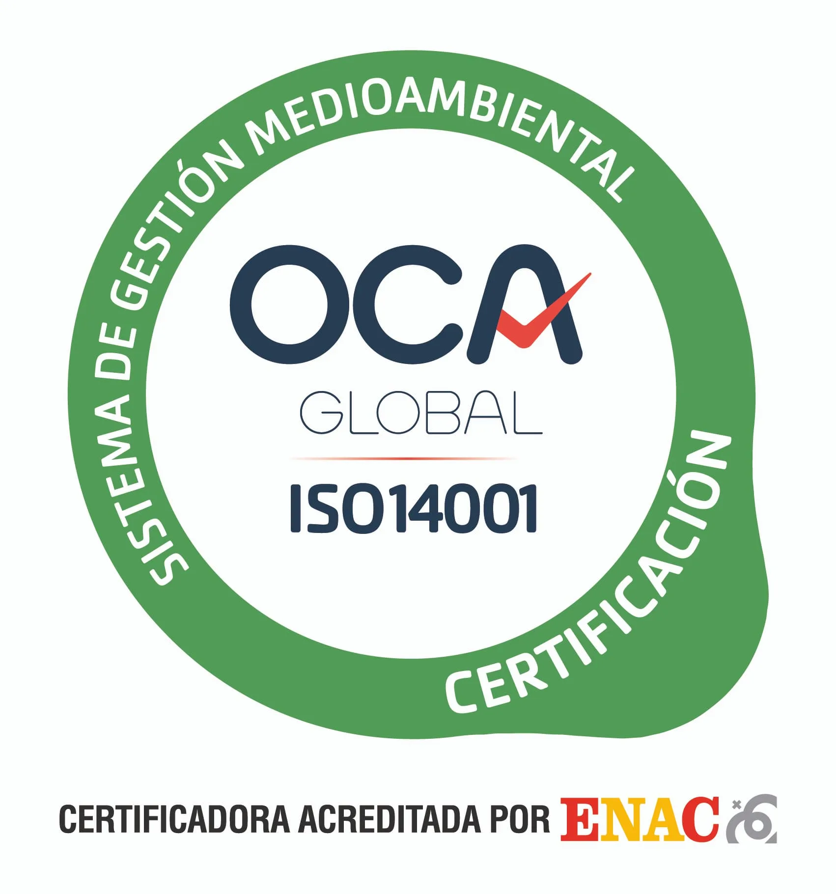 Certificado ISO 14001 emitido por AENOR
